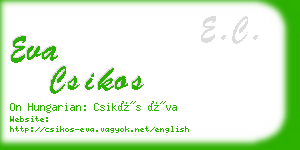 eva csikos business card